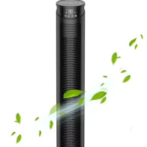 Omnibreeze Low Noise 37Inch Crown Raf Bladeless Desktop Air Conditioner Standing Tower Fan for Europe
