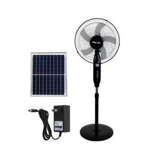 Omsen 16 Inch Rechargeable Solar Powered Electric Standing Fan USB Rechargeable Solar Panel Energy Efficient for Pakistan Market