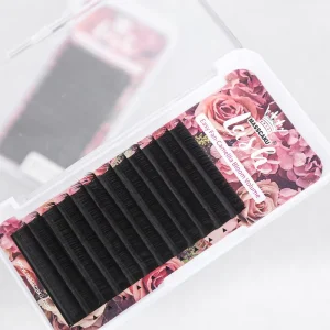 One Second Blooming Eyelash J B C CC D DD L M Curl Camellia Blooming Lash Fluffy Matte Black Lashes