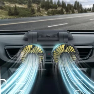 Origin Factory Dual Headed 12v Car Fan 24 Volt Fan Car Accessories for Vehicle Truck air Cooling Universal Usb Fan F410