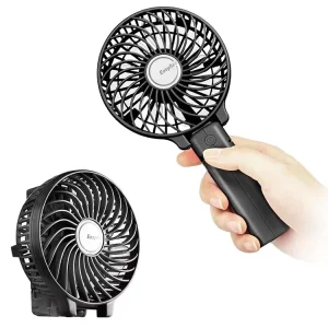 Original 2000mAh USB Rechargeable Handheld Foldable Fan Mini Portable Electric Cooling Fan for Car RV Outdoor Use