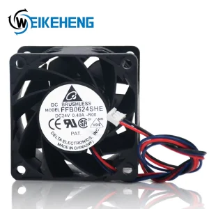 Original 6038 FFB0624SHE 24V 0.40A BR00 Inverter Cooling Fan Ball Bearing Large Air Volume DC Axial Exhaust Fan