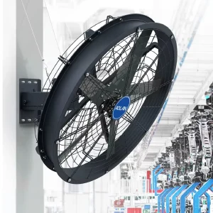 Oscillating Wall Mounted Fan 36 48 Inch IP55 Waterproof CE Carbon Steel Construction (PMSM Motor)