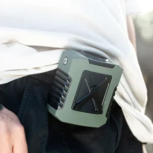 Outdoor 8000mAh Portable Fan Bladeless Free Hands Personal Air Circulator Mini Hanging Waist Clip Fan With Power Bank DQ 267