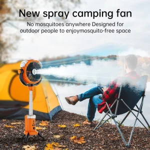 Outdoor Cooling Fan 5V 16000mAh Portable Rechargeable Misting Water Spray Fan Factory Custom for Africa