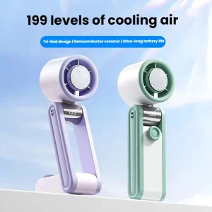 Outdoor Cooling Neck Bladeless 3 in 1 Foldable Fan USB Rechargeable Personal Cooling Fan with Digital Display Smart Home Product