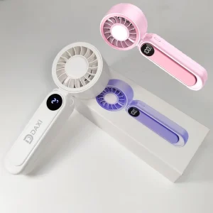 Outdoor Portable Handheld Fan 1200mAh Rechargeable Battery 5 Speed Fan Summer Cooling Pocket Mini Fan