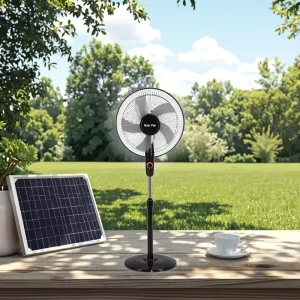 Outdoor Standby Battery Powered AC Motor Household Floor Fan Remote Control Tower Pedestal Electric for Hotels Plastic Material