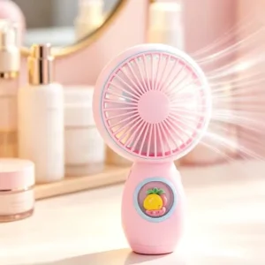 Outdoor USB Rechargeable Desktop Small Fan Portable Cooling Cartoon Handheld Fan