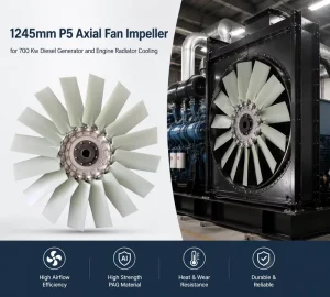 P5 Series Heavy Duty Axial Flow Fan Blade for 700Kw Industrial Power Plant and Generator Radiator