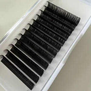 PBT Eyelash Extensions Volume Lashes 0.07mm C for 15mm Individual Premade Fan PBT Material Ultra fine False Eyelashes