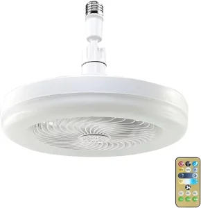 PC ABS Dining Room Living Room Fan Light Remote Control LED Ceiling Fan With Light