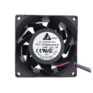 PFB0824DHE-F00 24V DC Ball Bearing Radiator Axial Flow Fan 80*80*38mm Electric Plastic Blade Ventilation OEM/ODM 65dBA