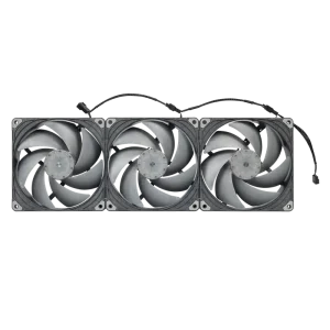 PH-F140T30_BG_3P Fan Silent 4Pin High Performance Chassis Fan Grey 3-in-1 Pack 140mm Triple Pack
