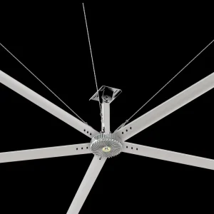 PMSM Outer Rotor Industrial Ceiling Fan 8FT Diameter 5 Blades Aluminum Alloy Motor Heavy Duty 220V/380V Warehouse Roof