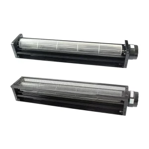 PRSK AC 220V 50Hz 60mm Shaded Pole Motor Cross Flow Fan Aluminum Alloy Blade Air Curtain Tangential Blower Fan