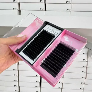 Pbt Korean Matt Lash Fan Like Butter Hand Held Russian Volume Eyelash Extension Dark Cashmere Volume Lash Trays