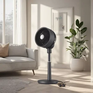 Pedestal Style Electric Air Circulation Standing Floor Fans with Remote Control