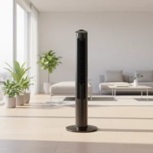 Pedestal Tower Fan with Remote Digital App Controlled Bladeless 70 Oscillation Household ABS Housing Smart Fan