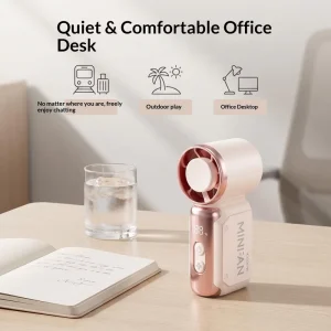 Personal Handy USB Mini Fan Rechargeable Portable Handheld USB Cooling Desk Silent Small BLCD Pocket Fan