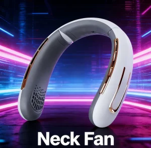 Personal Outdoor Sports Cooling Fan Portable Neck Cooling Fan Air Cooler 2 in 1 Bladeless Operated Semiconductor Neck Fan