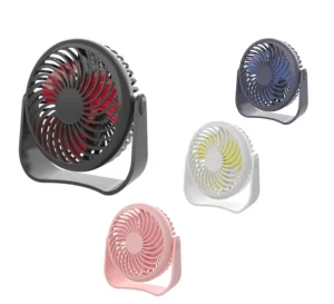 Personal Portable Rechargeable 2000mAh Battery Operated Rotating Table Desktop Usb Fan