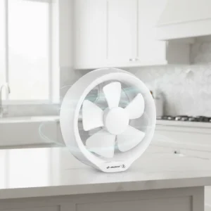 Plastic 25W 8 Inch High Air Volume Ventilation Window Mounted Bathroom Exhaust Fan AC Powered Low Noise 3 Year