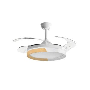 Plastic 42inch Ventilador De Techo Led Modern Ceiling Fan With Light and Remote for Living Room 72W Invisible LED Fan