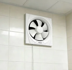 Plastic 8 Inch Square Wall Mounted Silent Touch Control Automatic Shutter Energy Saving HVLS Copper Wire Motor Exhaust Fan OEM
