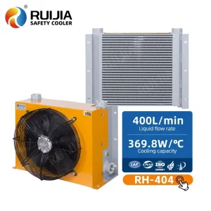 Plastic Extruder Radiator Hydraulic Oil air Cooler Gear Reducer Heat Exchanger for Construction Machinery with 12V 24V Fan