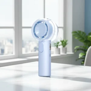 Plastic Handheld Rechargeable Water-Mist Humidifying Fan with Large Water Tank