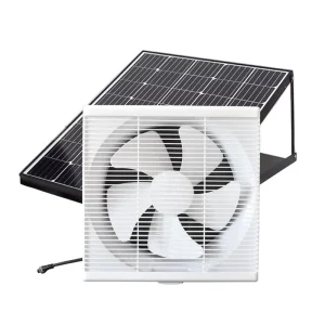 Plastic Solar Wall Mounted Exhaust Ventilation Fan with Solar Panel for Greenhouse Smoke Room Bathroom Hot Air Extractor Fan