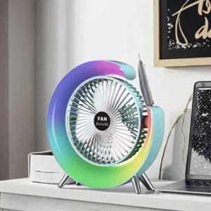 Plastics Quiet Electric 3 Speed USB Rechargeable Desktop Fan for Bedrooms