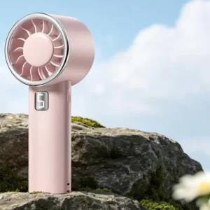 Pocket Fans Strong Wind 1200 mAh Battery Digital Display Brushless Motor Portable Mini Fan