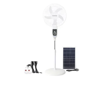 Popular 16-18 Inch Solar LED Light Stand Fan Remote Mobile Phone Charging Feature Electric Outdoor Household Fan for Hotel Use
