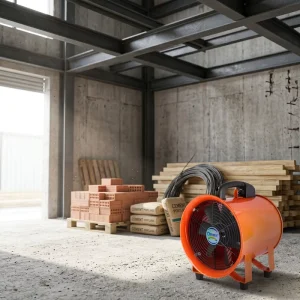 Portable 12 Inch Industrial Electric Blower Exhaust Duct Fan 220V Motor SF-12A 1400rpm Outdoor Use Touch Control ODM Tool-less