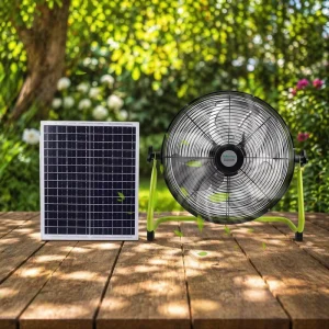 Portable 14 Inch DC Motor 12 Speed 25W Rechargeable Solar Electric Table Fan