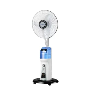 Portable 16 inch Humidifying Cooling Fan with Mist Spray Remote Control LED Display Powerful Airflow for Home & Car Use