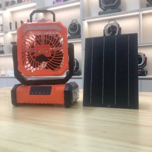 Portable 20000mAh Camping Misting Solar Fan LED Light 250ML Water Tank Touchscreen Remote Control Oscillating Cooling Spray