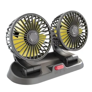 Portable 360 Degree Rotation Dual Head Car Auto Air Cooling Fan 6 Inch USB Air Circulation Fans for Cars