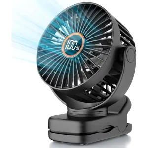 Portable 5-Speed Bladeless Fan 10000mAh Battery Operated USB Rechargeable Car Use Remote Control