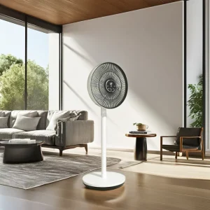 Portable 6.9 Inch Inverter Pedestal Tower Fan DC USB Charging Indoor Outdoor Cooling Efficient Electric Source Remote Control