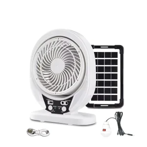 Portable 8Inch Small Outdoor Rechargeable Fan Table Solar Fan for Home