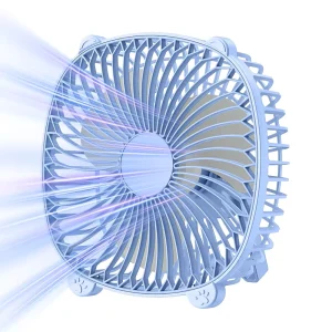 Portable Air Circulation Desk Fan Small Electric Table Fan with Night Light for Home Room Office