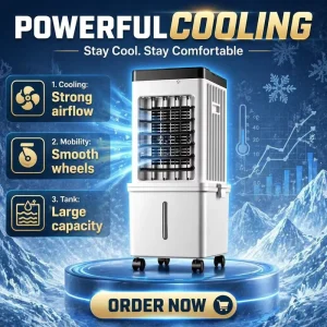 Portable Air Conditioner Cooler Fan with Intelligent Vertical Circulating Cooling Fan Remote Control Timer Fixed Frequency