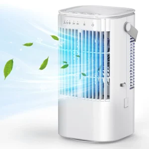 Portable Air Conditioner Fan Water Ice Cooling Fan Mini Evaporative Air Cooler Small Desktop Fan for Room