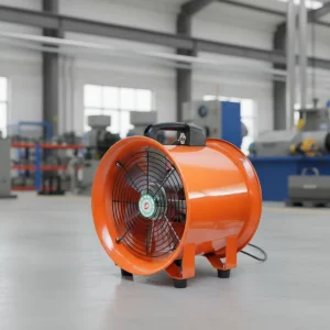 Portable Axial Cooling Fan for Emergency Cooling of Servers and Machinery Breakdowns