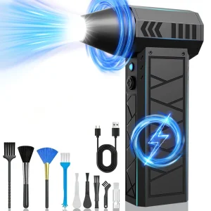 Portable Battery Powered High Speed Super Powerful Bladeless Turbo Jet Fan Blower Mini Air Duster Violent Blower for Car Box