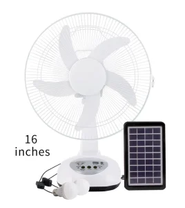 Portable Battery Powered Two Speed Plastic Table Fan with Remote Control and Car Application Support