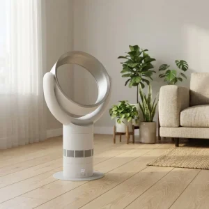 Portable Bladeless Air Cooling Fan with Remote Control for Home Office Garage